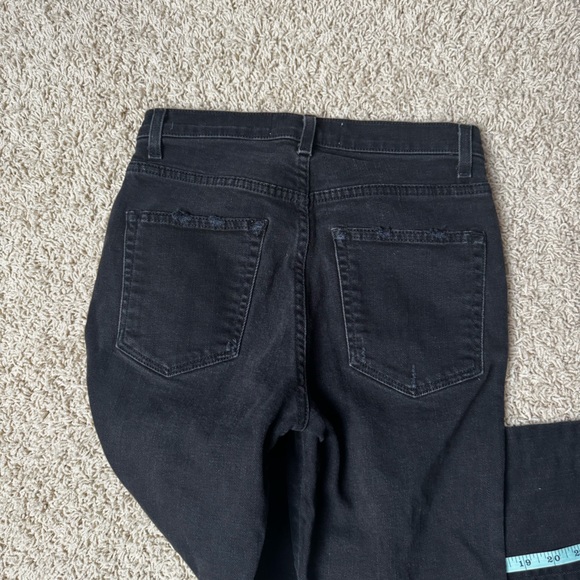 Reformation Lane Jumper Black Denim Jeans Zip Up Leg Size 26 - Picture 7 of 7